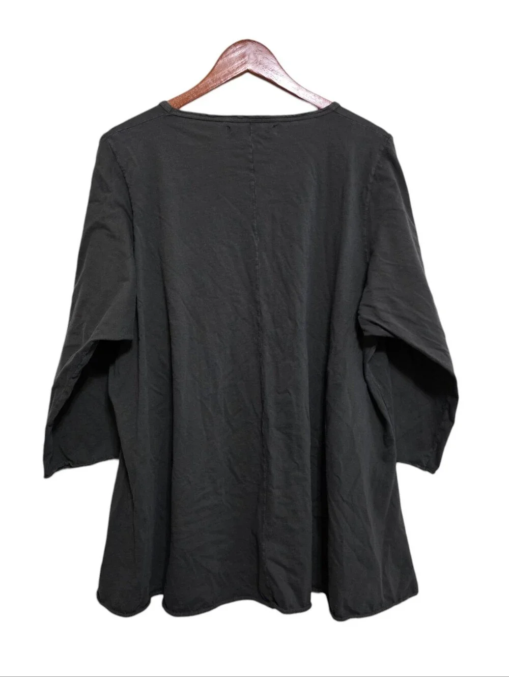 Blue Fish Wide Neck Tunic Top in Dark Grey Size 2